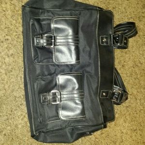 Black leather purse